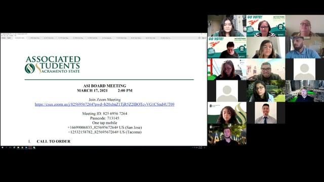 ASI Board Meeting 03-17-2021