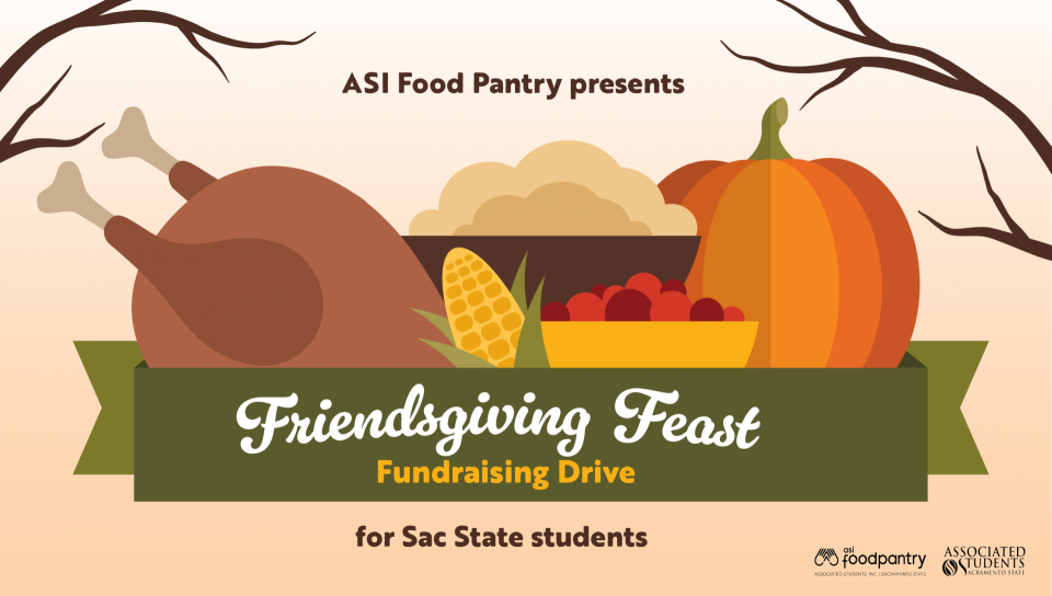 Friendsgiving Feast Fundraising Drive Graphic